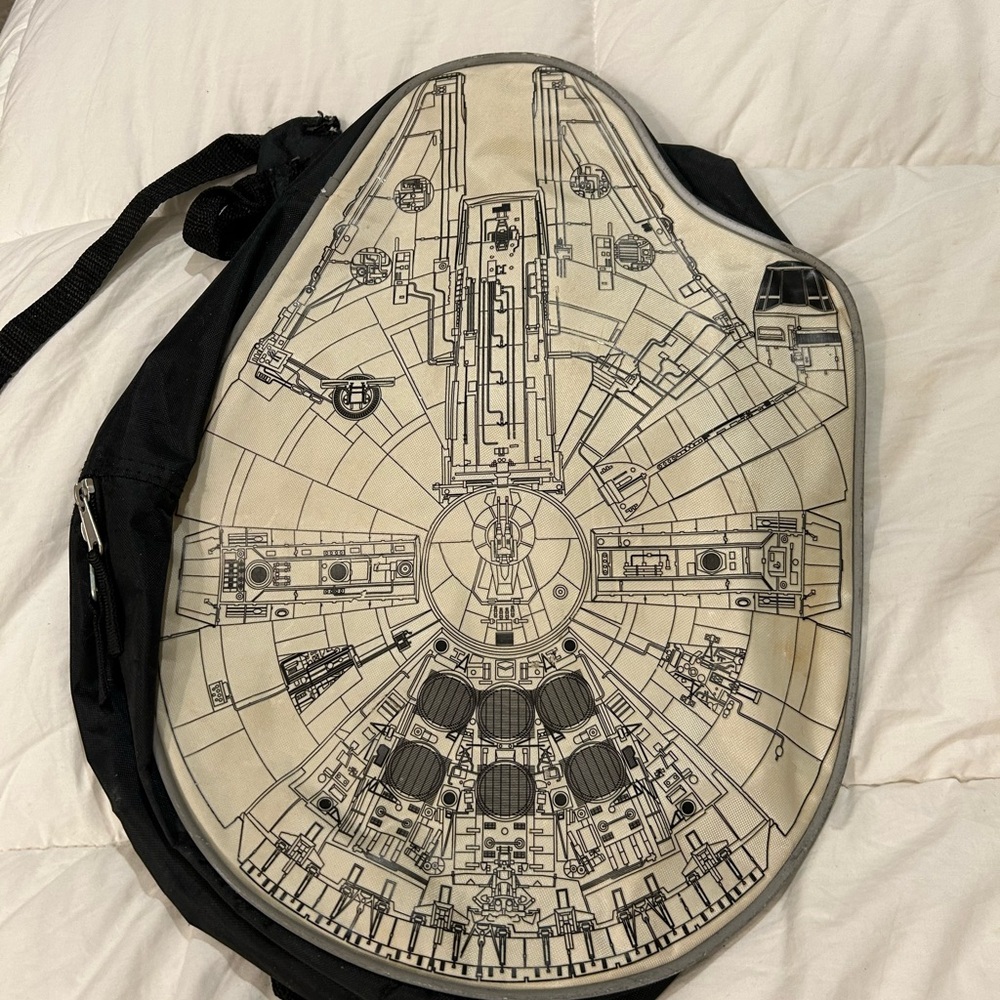 Star Wars Black and Cream Spaceship Backpack